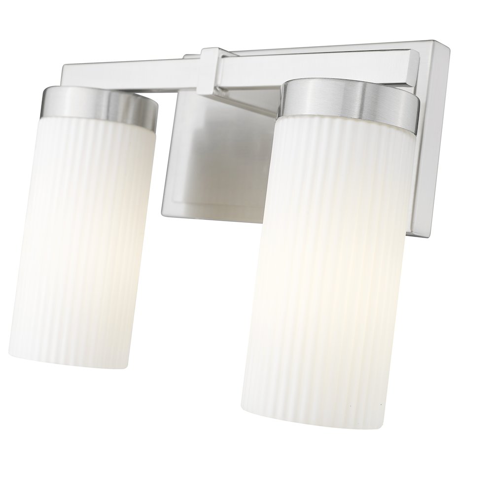 Z-Lite Danica 2 Light Vanity in Brushed Nickel color, Steel frame. Picture 4