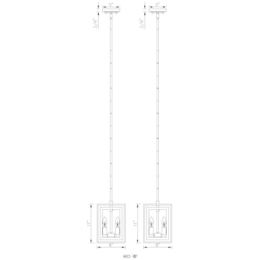 Z-Lite 3 Light Pendant. Picture 8