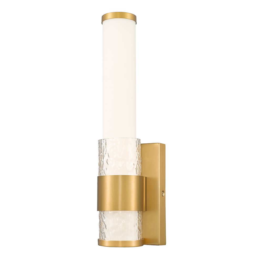 Z-Lite Egon 1 Light Wall Sconce in Modern Gold color, Steel frame. Picture 1