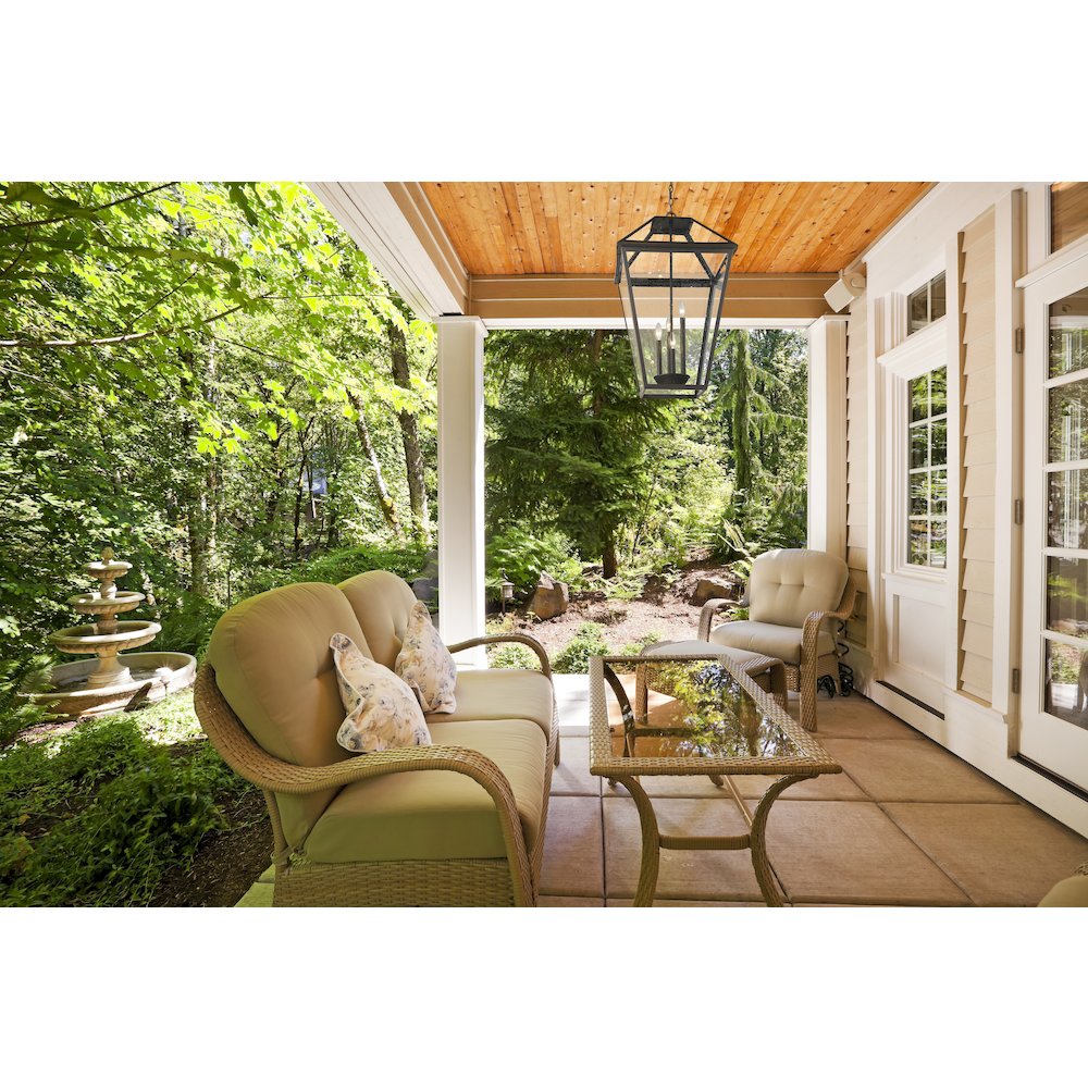 Z-Lite Talbot 4 Light Outdoor Chain Mount Ceiling Fixture, Oil Rubbed Bronze. Picture 6