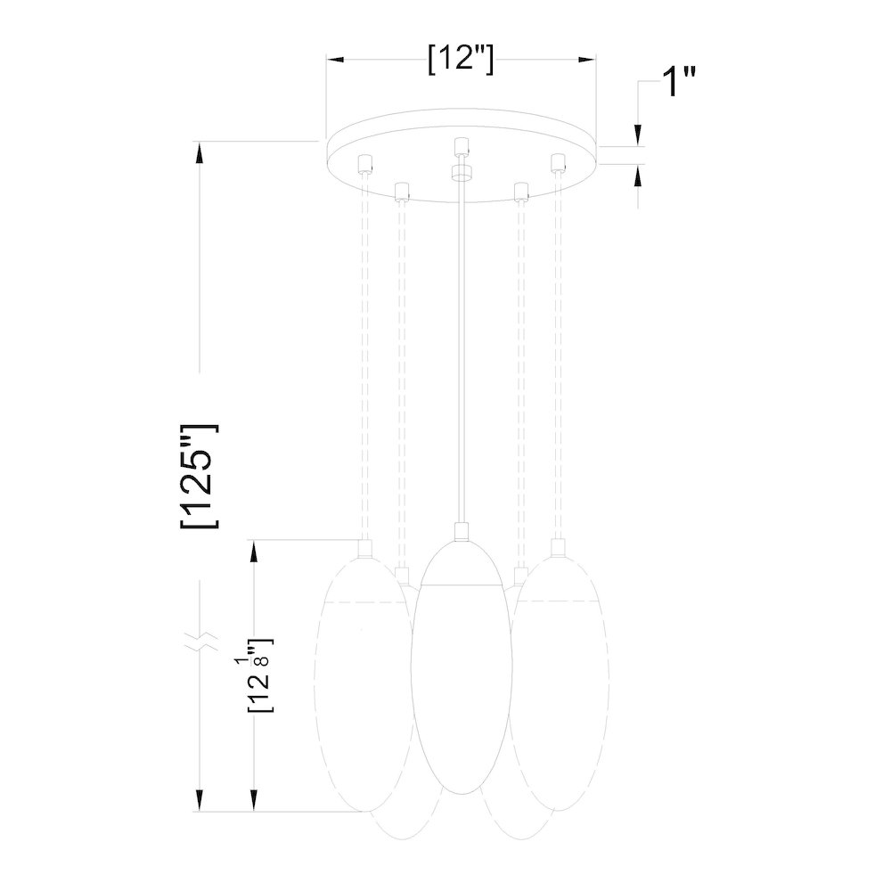 Z-Lite 5 Light Chandelier. Picture 8