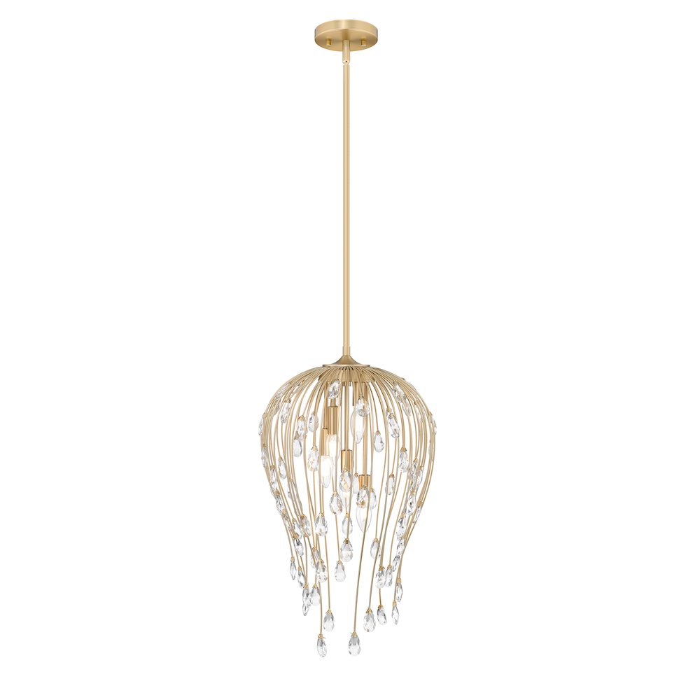 Z-Lite 5 Light Pendant, Modern Gold. Picture 1