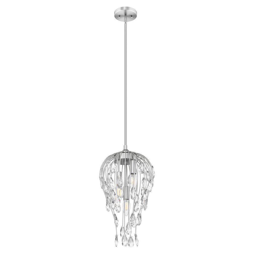Z-Lite 3 Light Pendant, Brushed Nickel. Picture 7