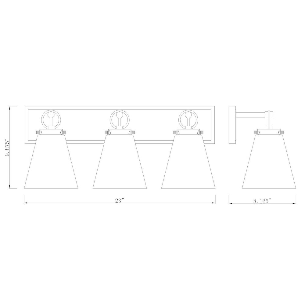 Z-Lite 3 Light Vanity. Picture 8