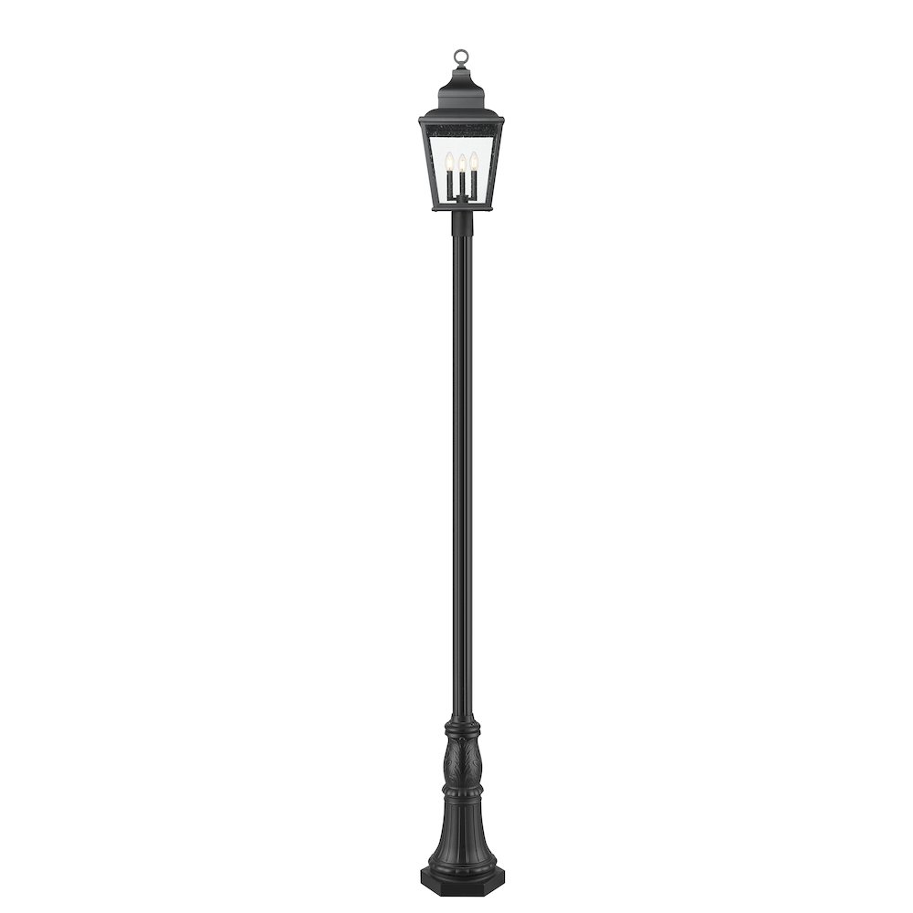 Z-Lite 3 Light Outdoor Post Mounted Fixture, Sand Black. Picture 2