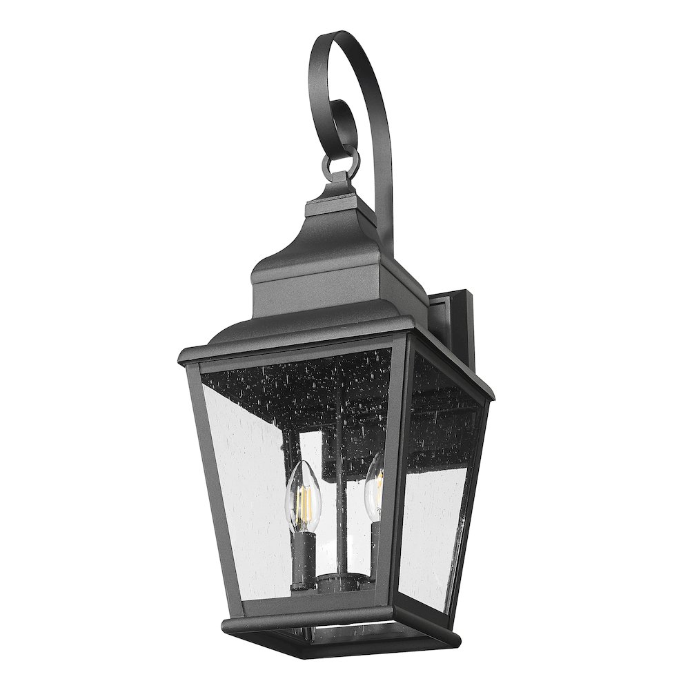 Z-Lite 2 Light Outdoor Wall Light, Sand Black. Picture 7
