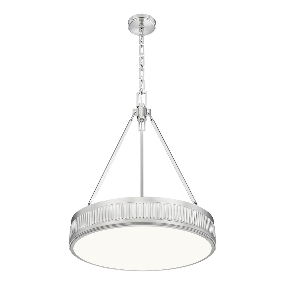 Z-Lite 3 Light Pendant, Satin Nickel. Picture 3