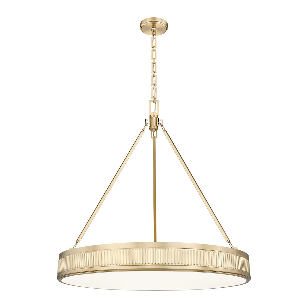 Z-Lite 3 Light Pendant, Modern Gold. Picture 1