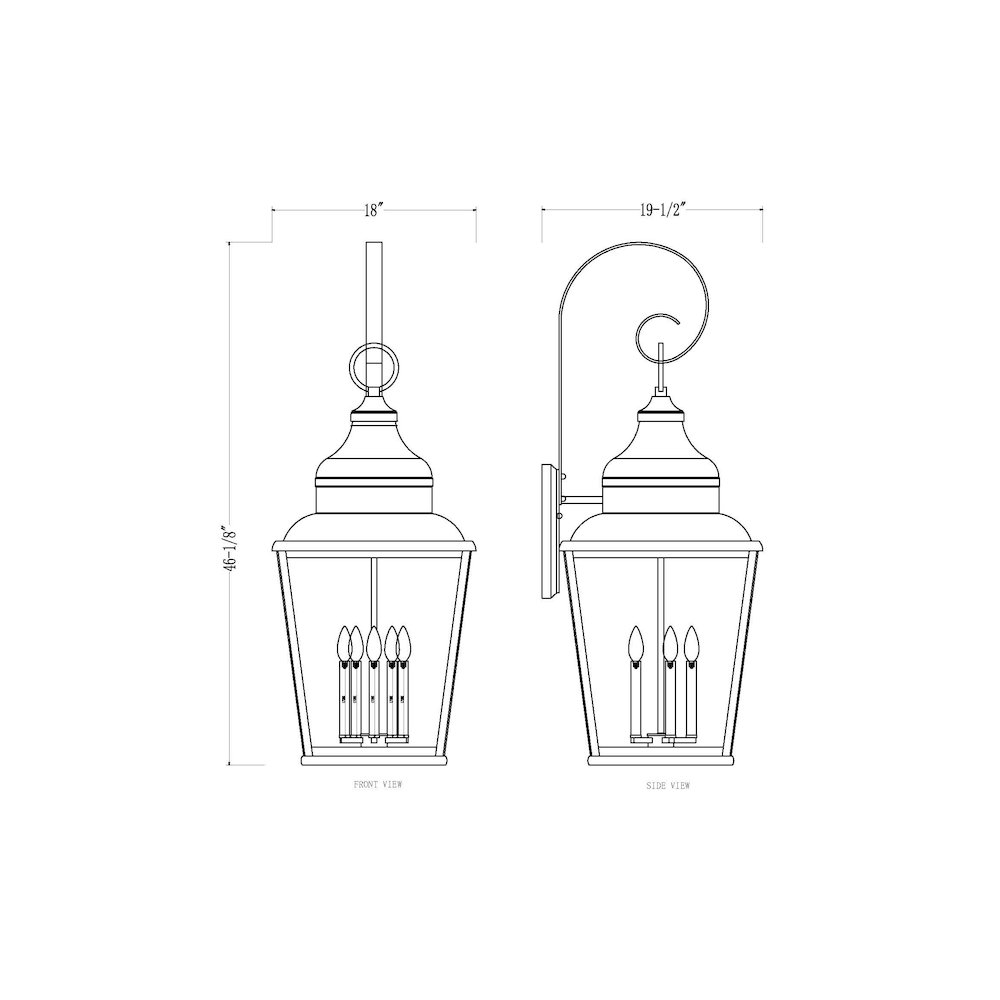 Z-Lite 5 Light Outdoor Wall Light, Sand Black. Picture 8
