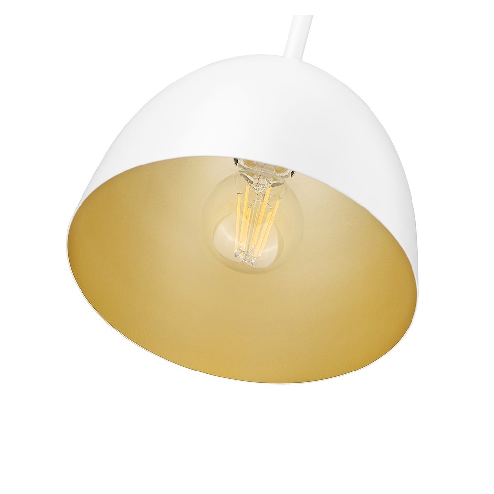 Z-Lite 1 Light Pendant, Matte White. Picture 4