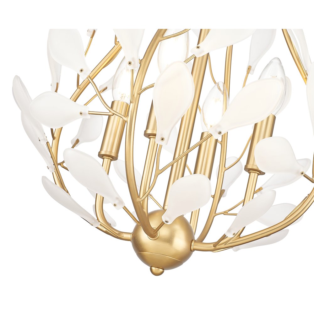 Z-Lite 4 Light Chandelier, Modern Gold. Picture 4