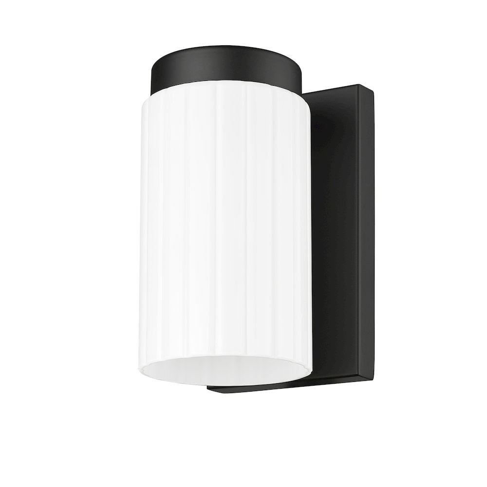 Z-Lite Burk 1 Light Wall Sconce, Matte Black. Picture 5