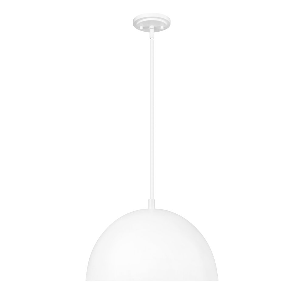 Z-Lite 1 Light Pendant, Matte White. Picture 1