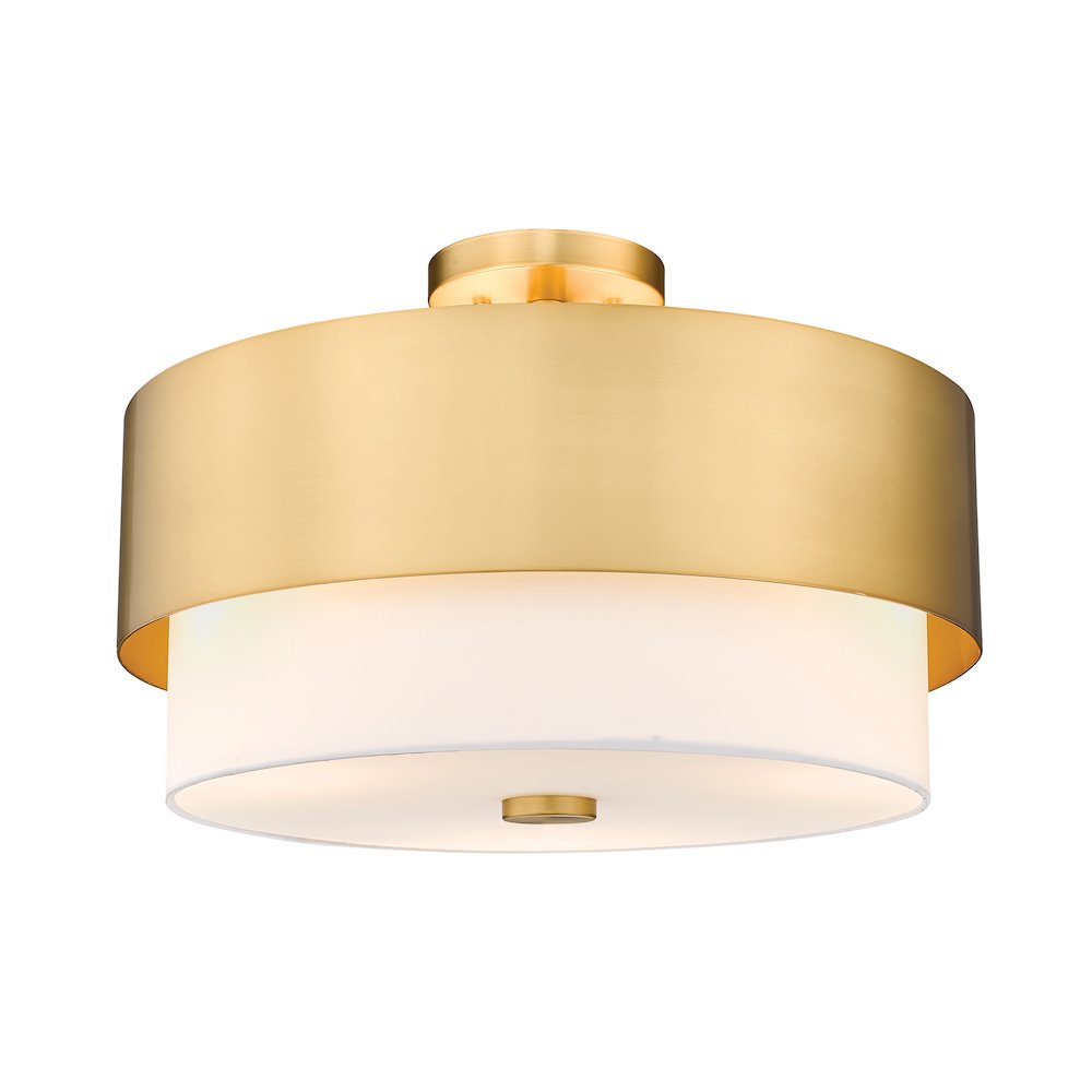 Z-Lite 3 Light Semi Flush Mount. Picture 1