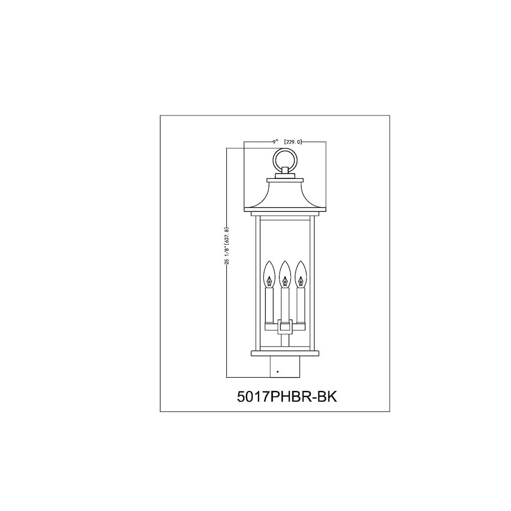 Z-Lite 4 Light Outdoor Post Mount Fixture. Picture 6