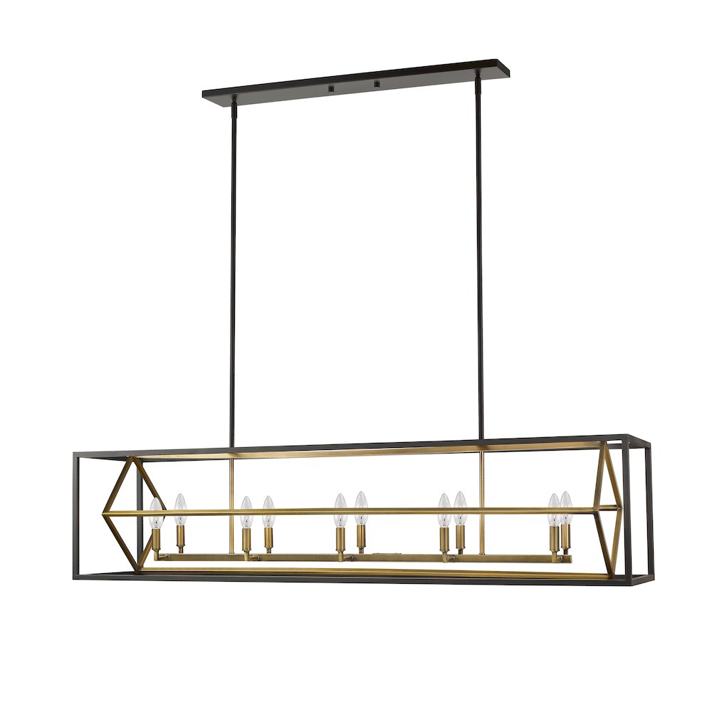 Z-Lite 10 Light Linear Chandelier. Picture 5