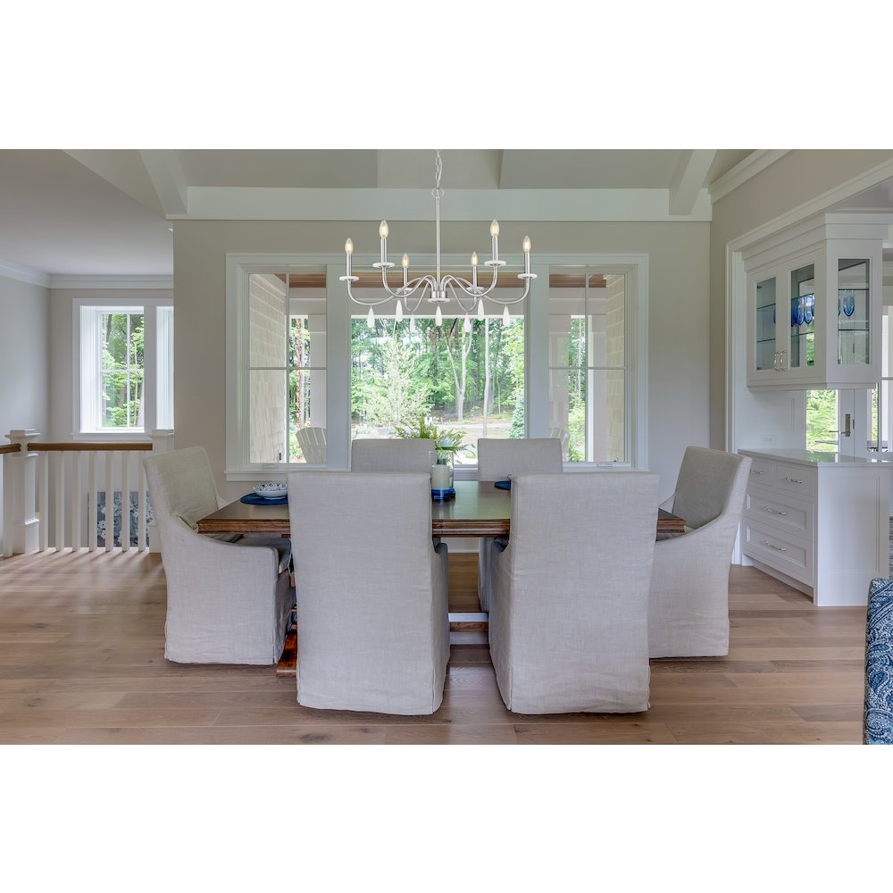 Z-Lite 6 Light Chandelier, Brushed Nickel. Picture 6
