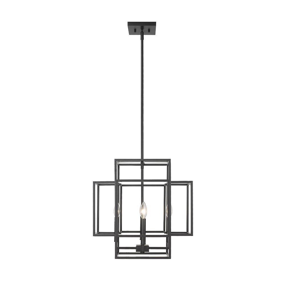 Z-Lite Titania 4 Light Chandelier, Matte Black. Picture 2
