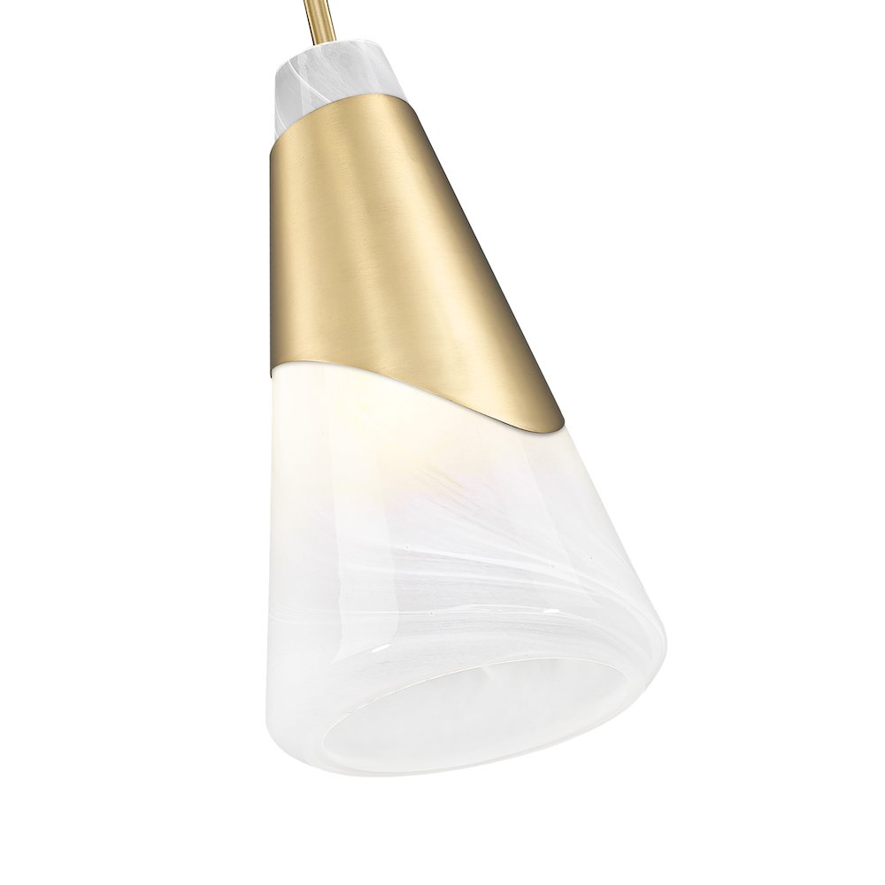 Z-Lite Aimie 1 Light Pendant, Modern Gold. Picture 4