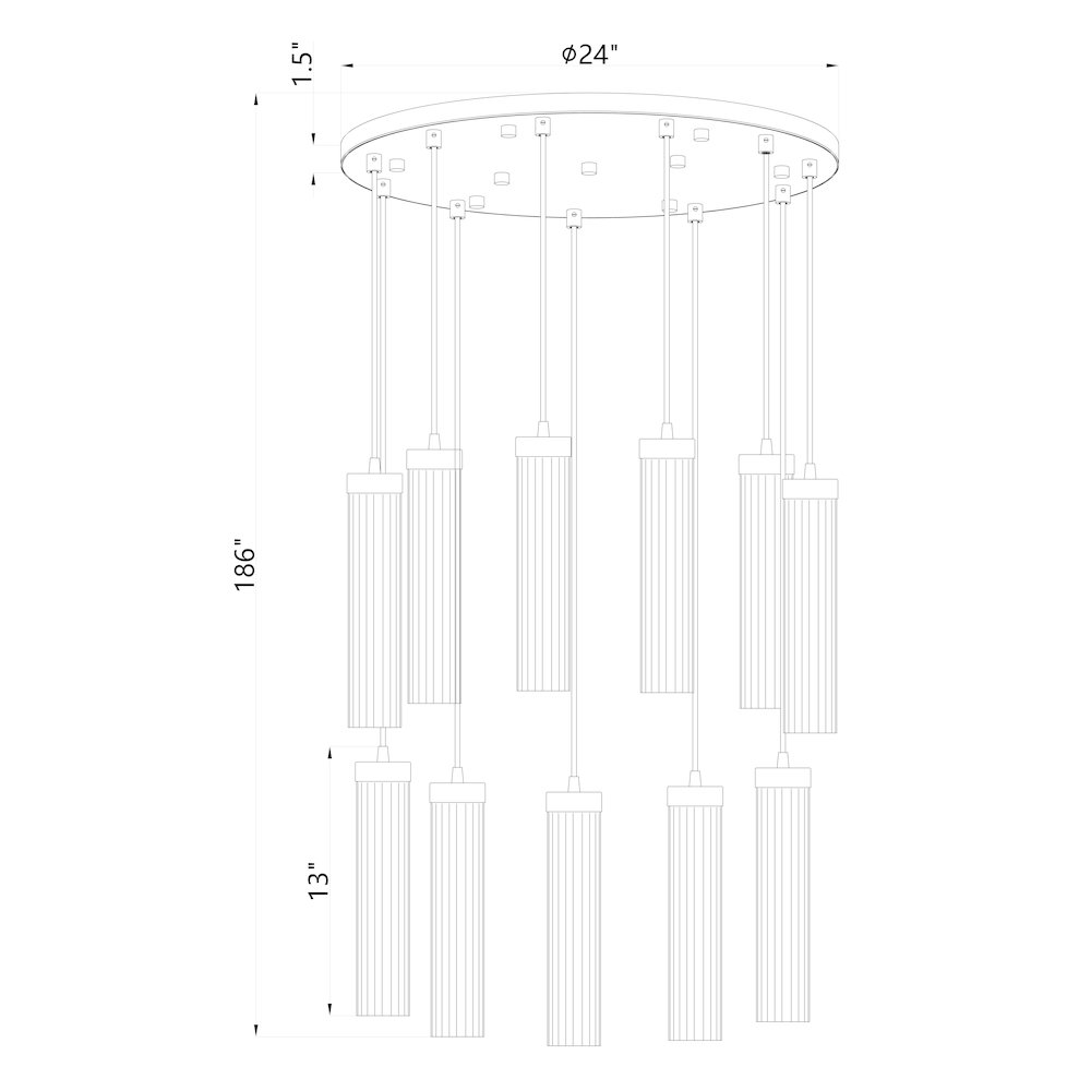 Z-Lite 11 Light Chandelier. Picture 8