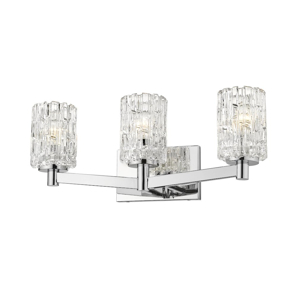Z-Lite Aubrey 3 Light Vanity in Chrome Frame Finish. Picture 2