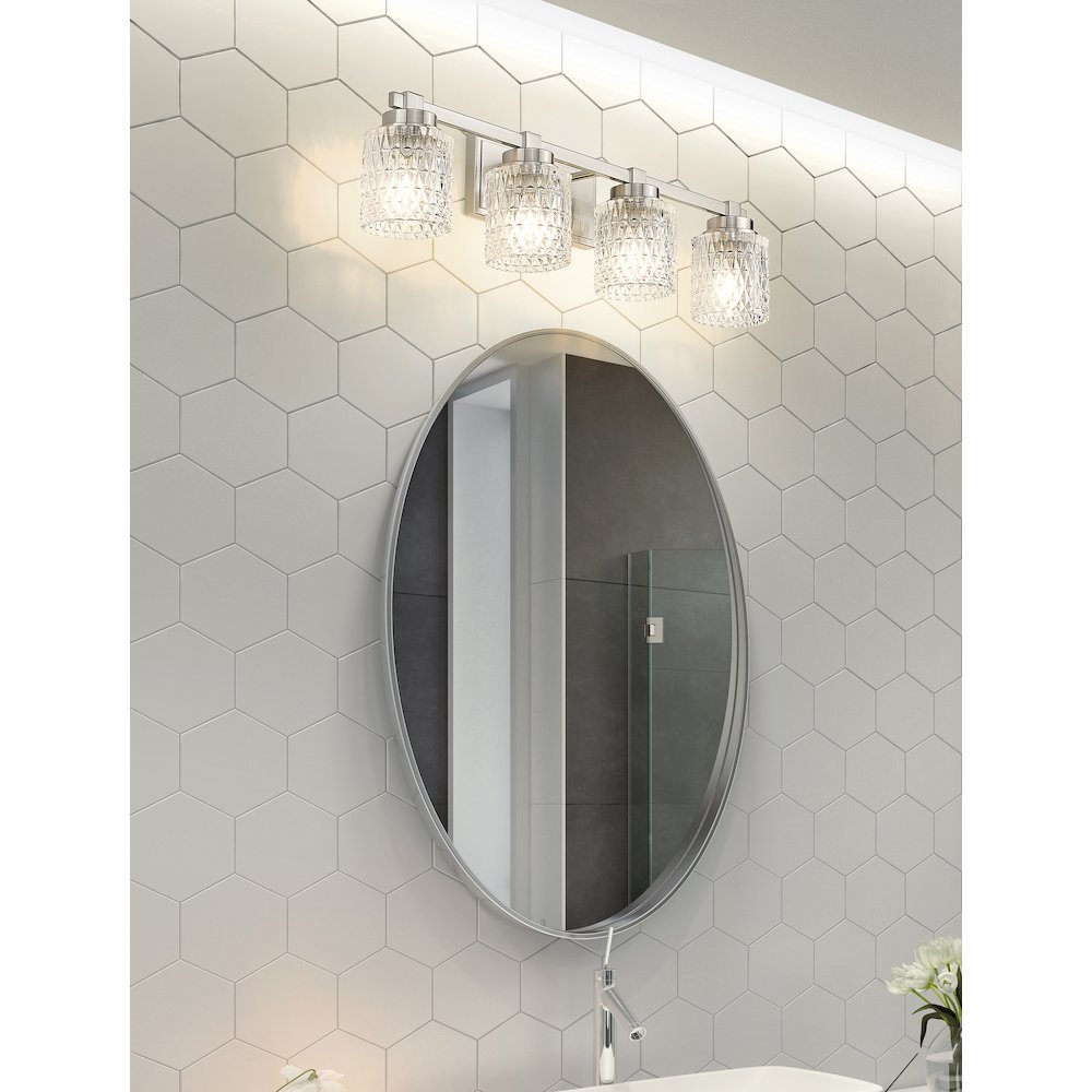 Z-Lite 4 Light Vanity, Brushed Nickel. Picture 6