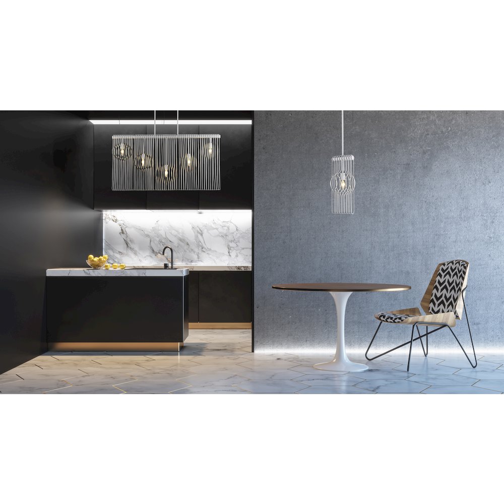 Z-Lite 5 Light Linear Chandelier. Picture 6