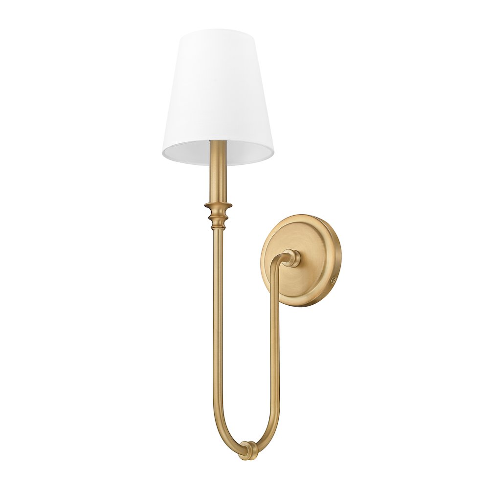 Z-Lite 1 Light Wall Sconce, Rubbed Brass. Picture 7