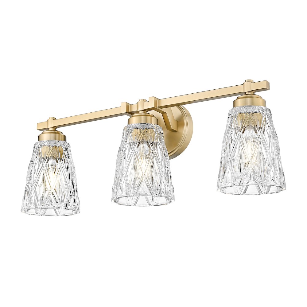 Z-Lite 3 Light Vanity, Modern Gold. Picture 3
