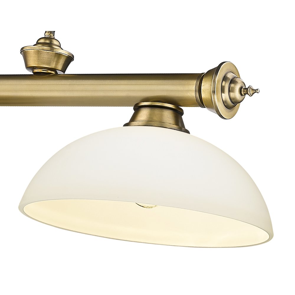 Z-Lite Cordon 3 Light Billiard, Steel Frame, Matte Opal Shade Color. Picture 4