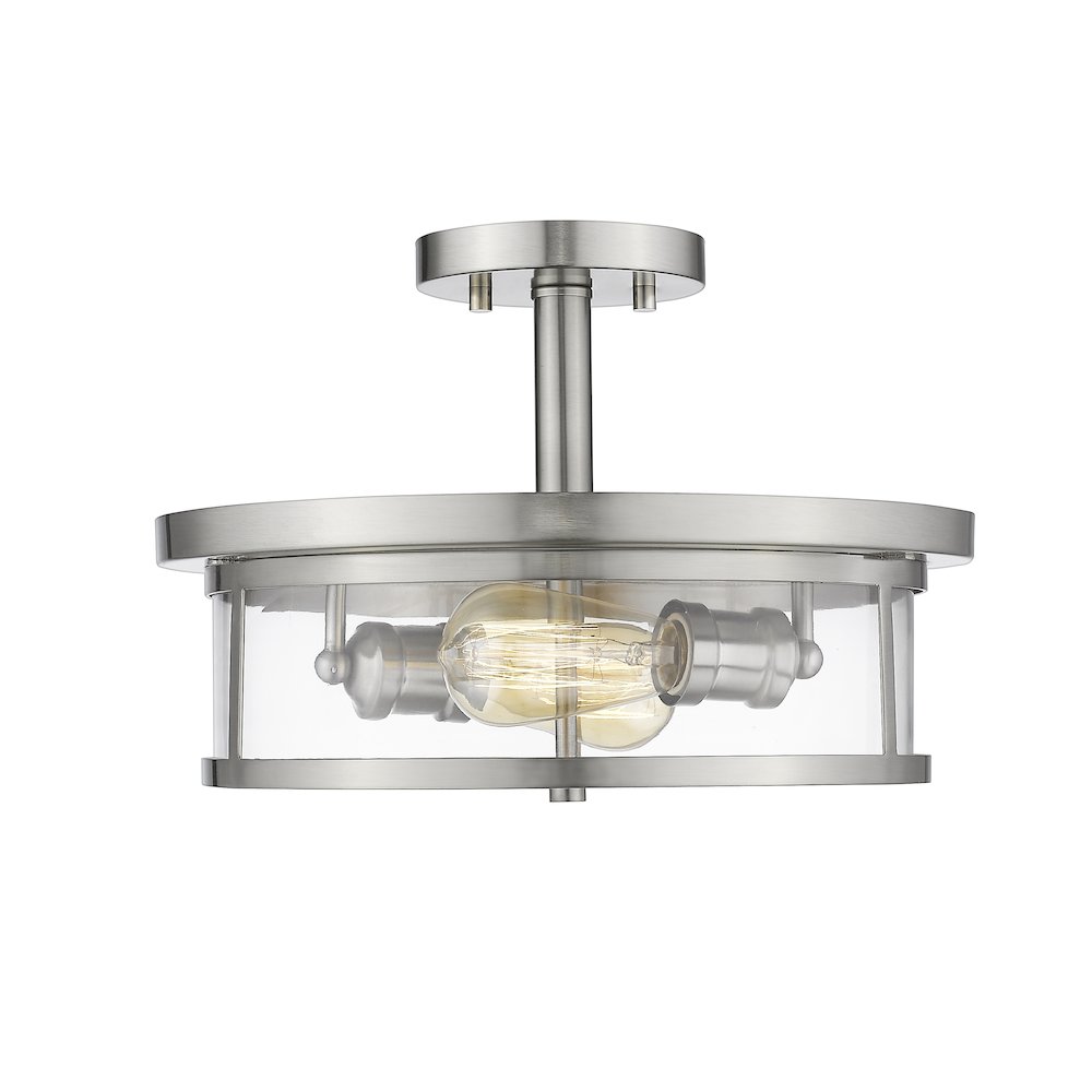 Z-Lite 2 Light Semi Flush Mount. Picture 1