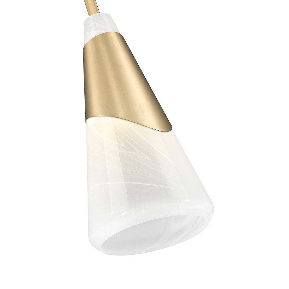 Z-Lite Aimie 1 Light Pendant, Modern Gold. Picture 4
