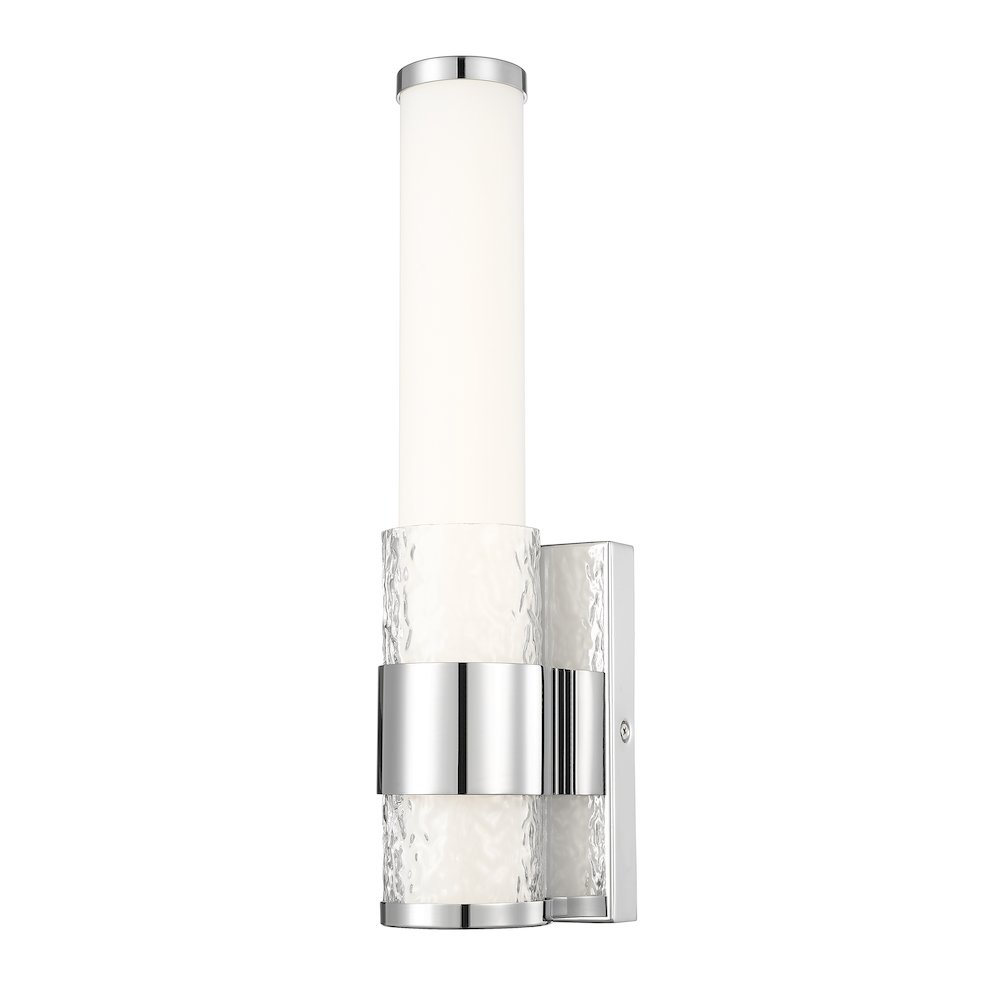 Z-Lite Egon 1 Light Wall Sconce in Chrome color, Steel frame. Picture 1