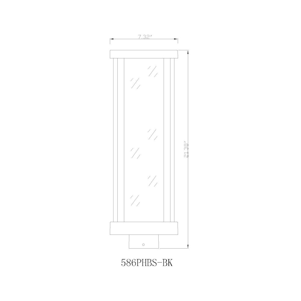 Z-Lite 1 Light Outdoor Post Mount Fixture. Picture 6
