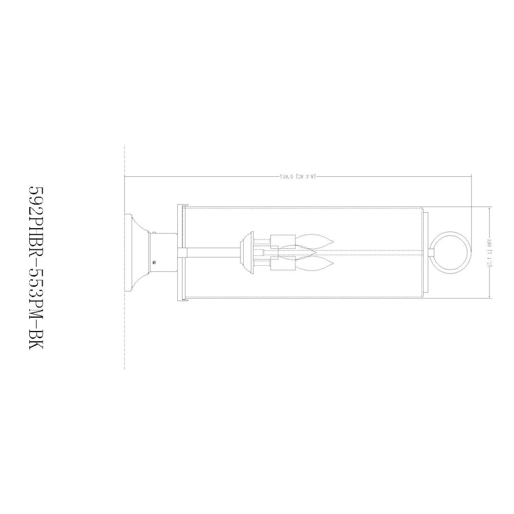 Z-Lite 3 Light Outdoor Pier Mounted Fixture. Picture 8