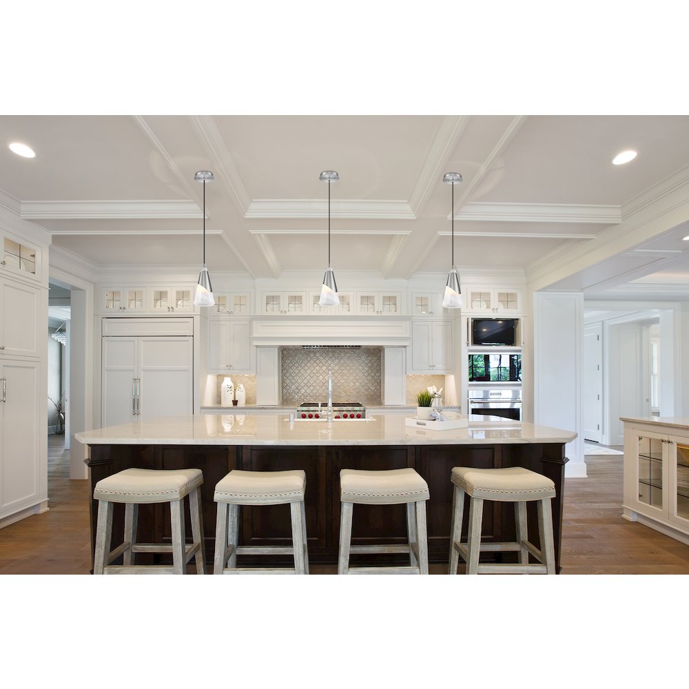 Z-Lite Aimie 1 Light Pendant, Brushed Nickel. Picture 6
