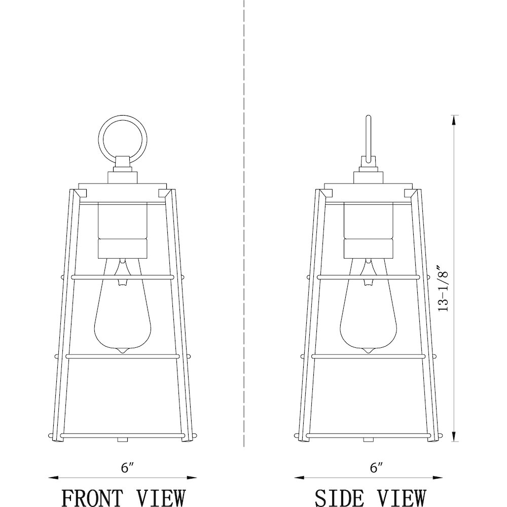 Z-Lite 1 Light Outdoor Chain Mount Ceiling Fixture. Picture 8