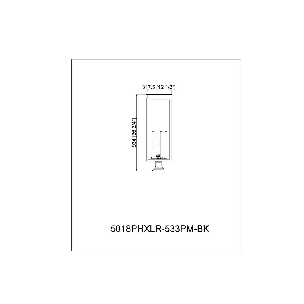 Z-Lite 5 Light Outdoor Pier Mounted Fixture. Picture 8