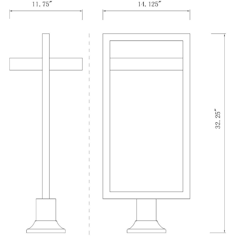 Z-Lite 1 Light Outdoor Pier Mounted Fixture. Picture 8