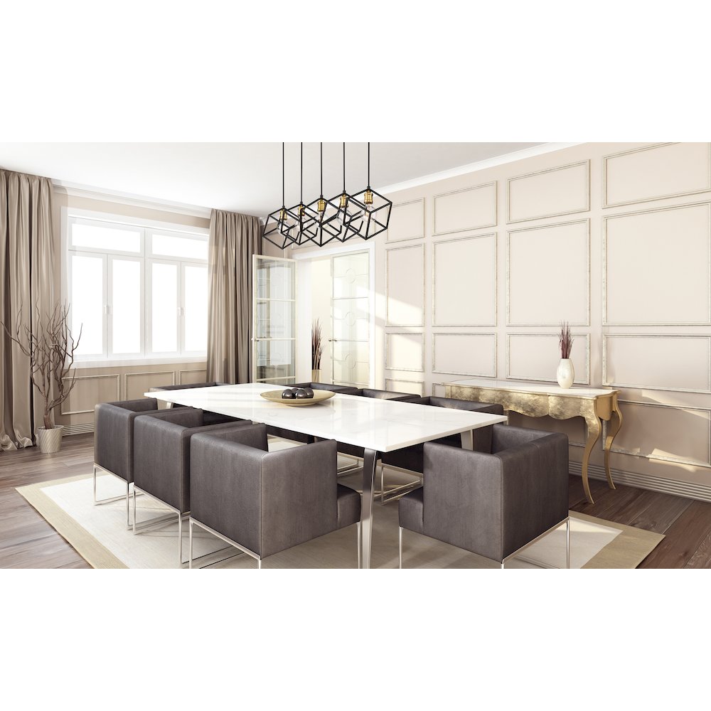 Z-Lite 5 Light Linear Chandelier. Picture 7