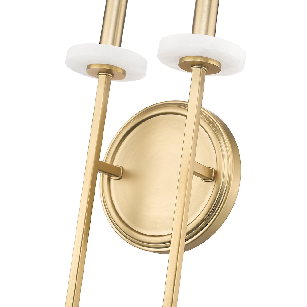 Z-Lite 2 Light Wall Sconce, Mordern Gold. Picture 4