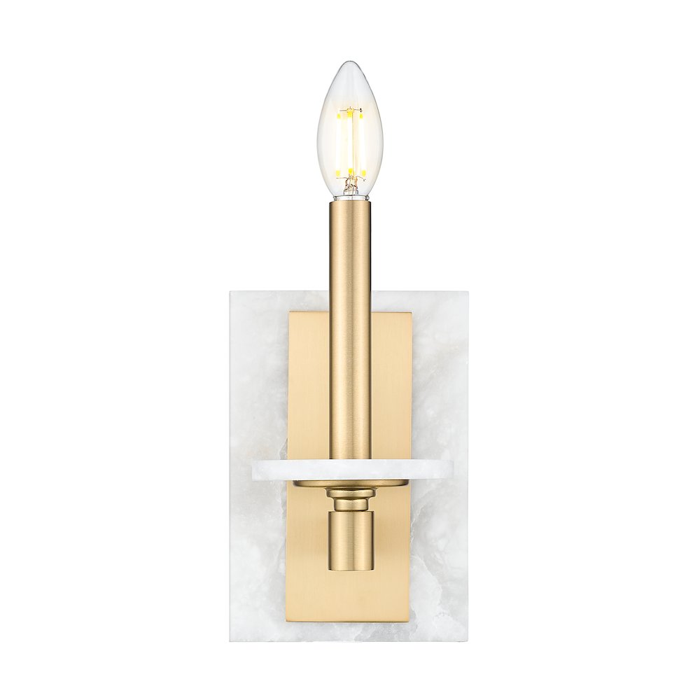 Z-Lite Kaden 1 Light Wall Sconce in Modern Gold color, Steel frame. Picture 1