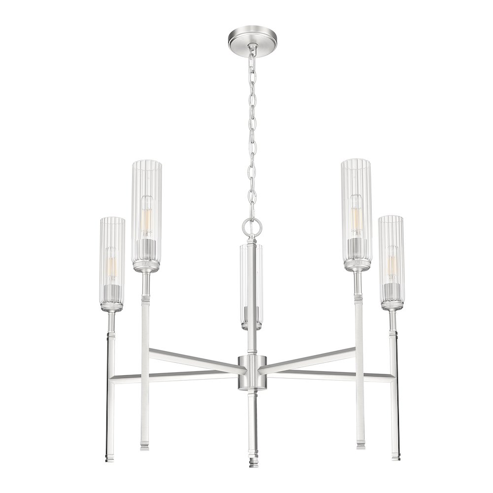 Z-Lite 5 Light Chandelier, Brushed Nickel. Picture 7