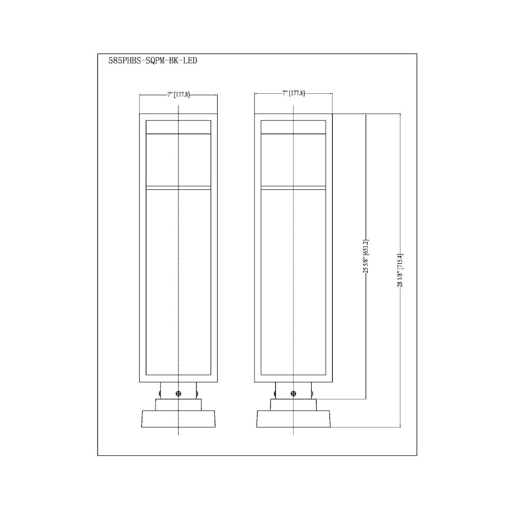 Z-Lite 1 Light Outdoor Pier Mounted Fixture. Picture 8