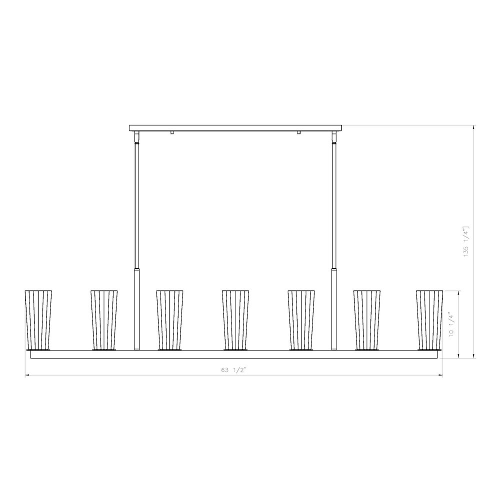 Z-Lite 7 Light Linear Chandelier. Picture 8