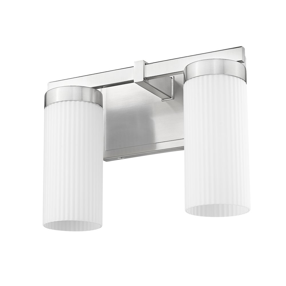 Z-Lite Danica 2 Light Vanity in Brushed Nickel color, Steel frame. Picture 5