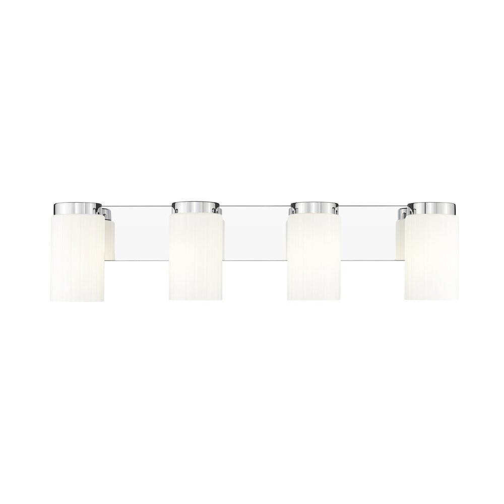 Z-Lite Burk 4 Light Vanity, Chrome. Picture 3