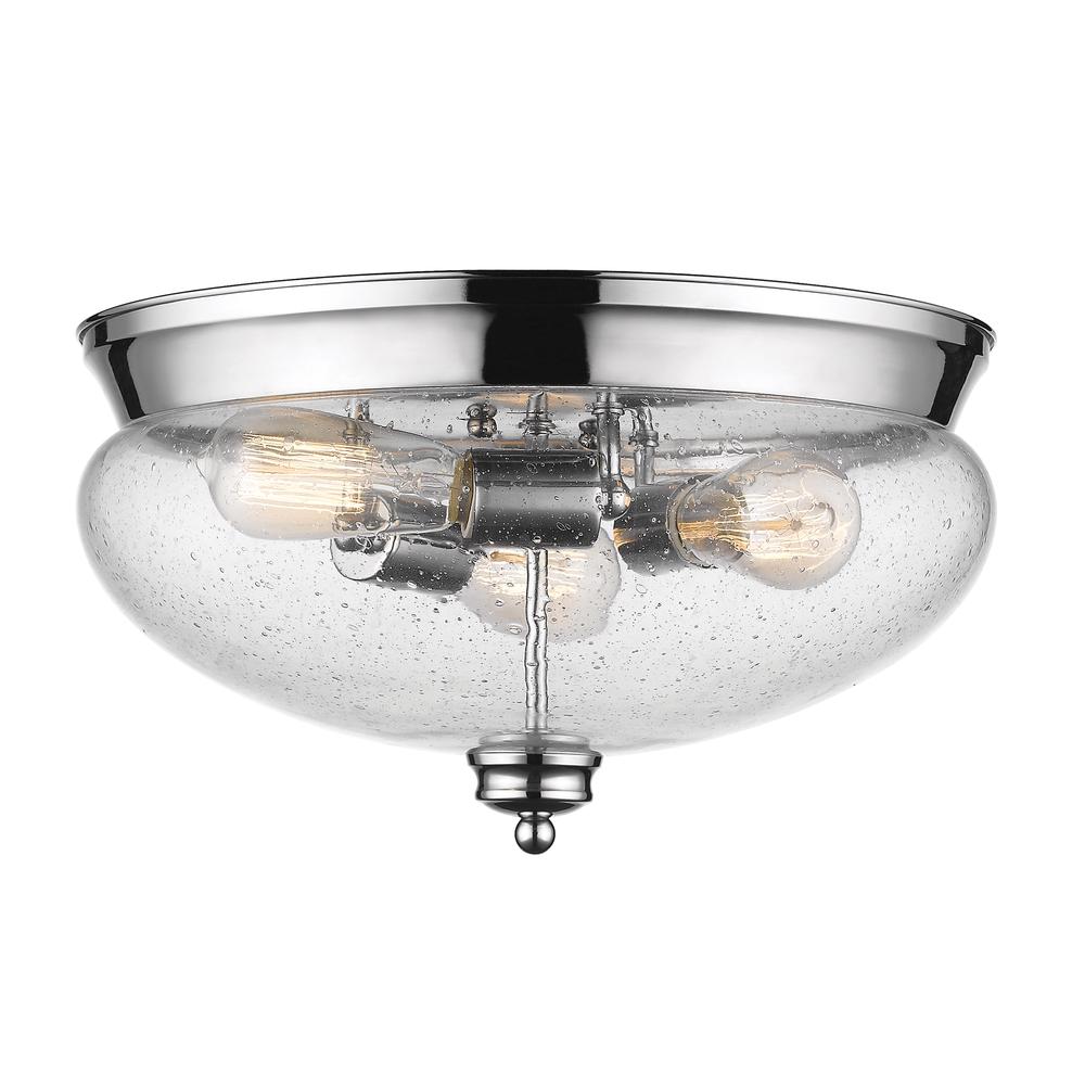 3 Light Flush Mount. Picture 1