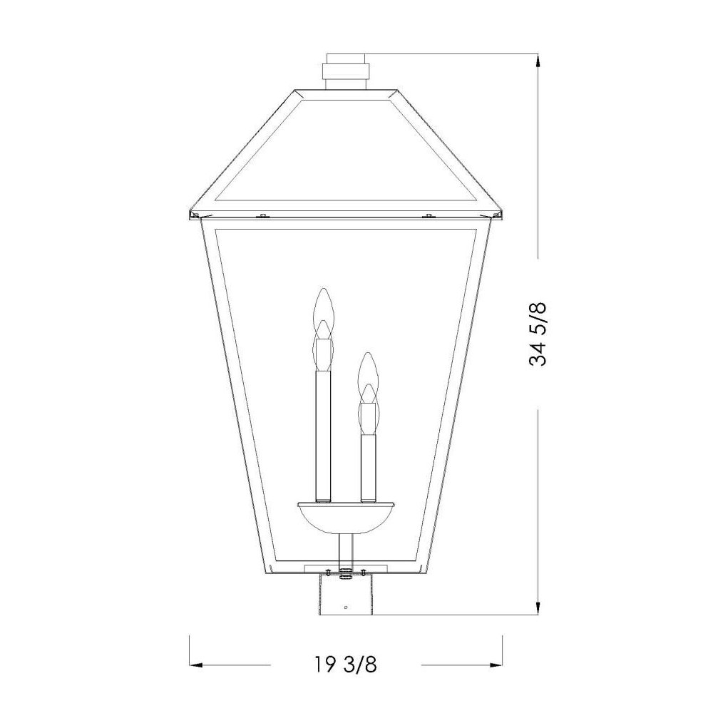 Z-Lite 4 Light Outdoor Post Mount Fixture. Picture 6