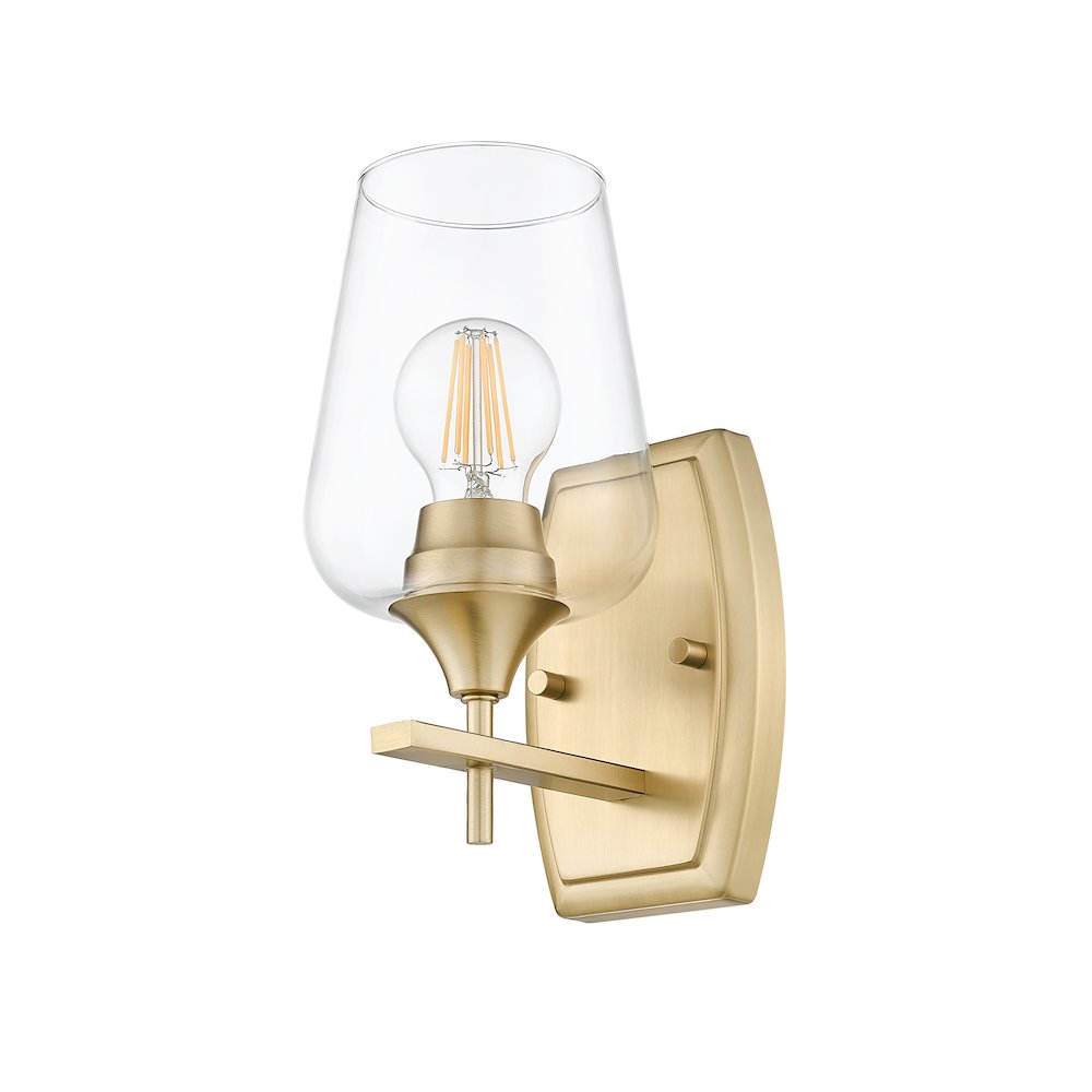 Z-Lite 1 Light Wall Sconce, Burnished Brass. Picture 7